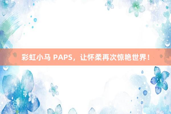 彩虹小马 PAPS，让怀柔再次惊艳世界！