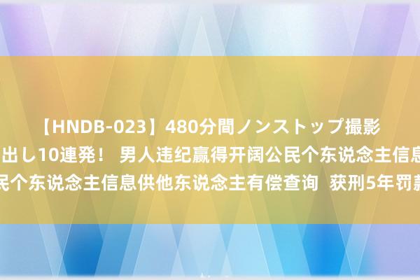 【HNDB-023】480分間ノンストップ撮影 ノーカット編集で本物中出し10連発！ 男人违纪赢得开阔公民个东说念主信息供他东说念主有偿查询  获刑5年罚款100万元