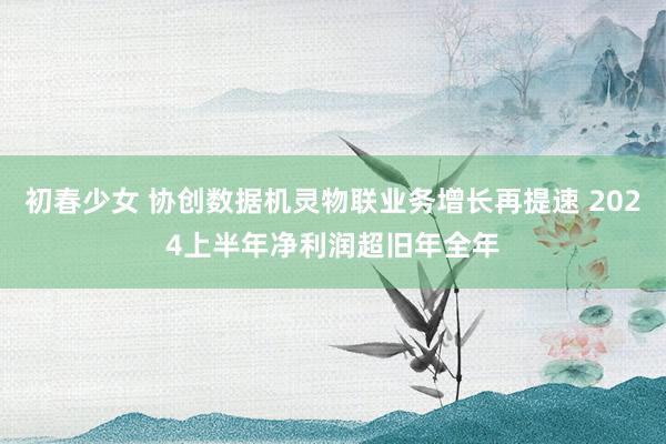 初春少女 协创数据机灵物联业务增长再提速 2024上半年净利润超旧年全年