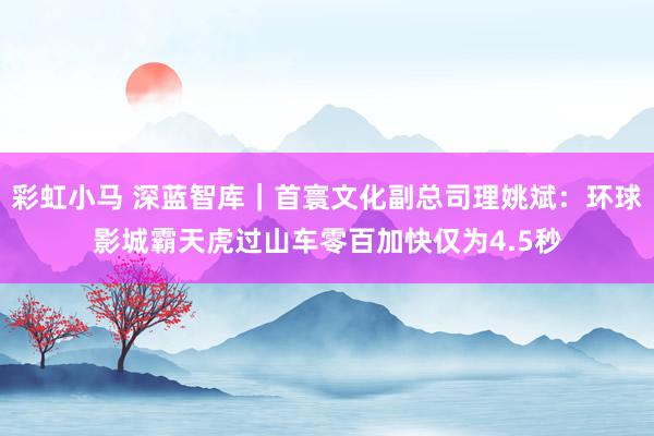 彩虹小马 深蓝智库｜首寰文化副总司理姚斌：环球影城霸天虎过山车零百加快仅为4.5秒