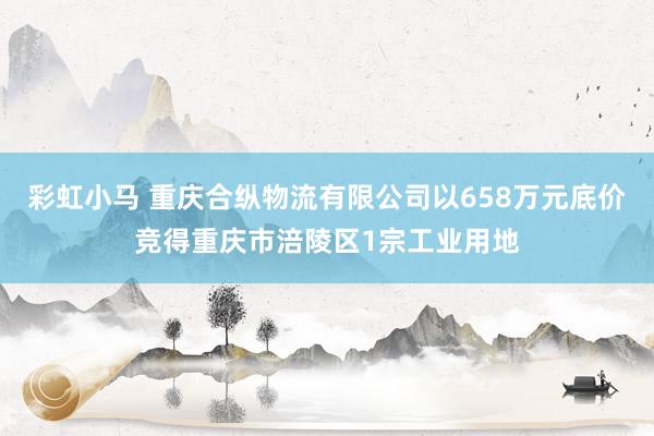 彩虹小马 重庆合纵物流有限公司以658万元底价竞得重庆市涪陵区1宗工业用地